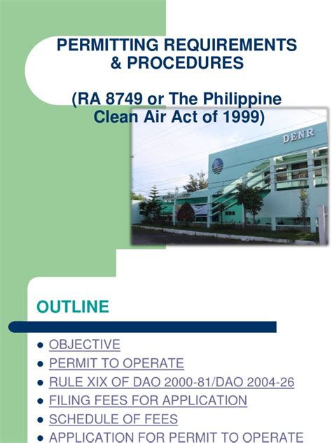 opms timetable pdf|Permitting requirements under r.a. 8749 (Permit to operate).